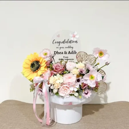 Bloom Box Akrilik Ucapan Wedding Mappi